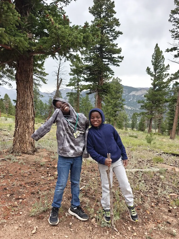 Dylan and his little brother hiking in Rocky Mountain National Park in Colorado.