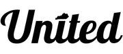 The word united in a cursive bold black font where the dot over the "i" is the shape of Kentucky