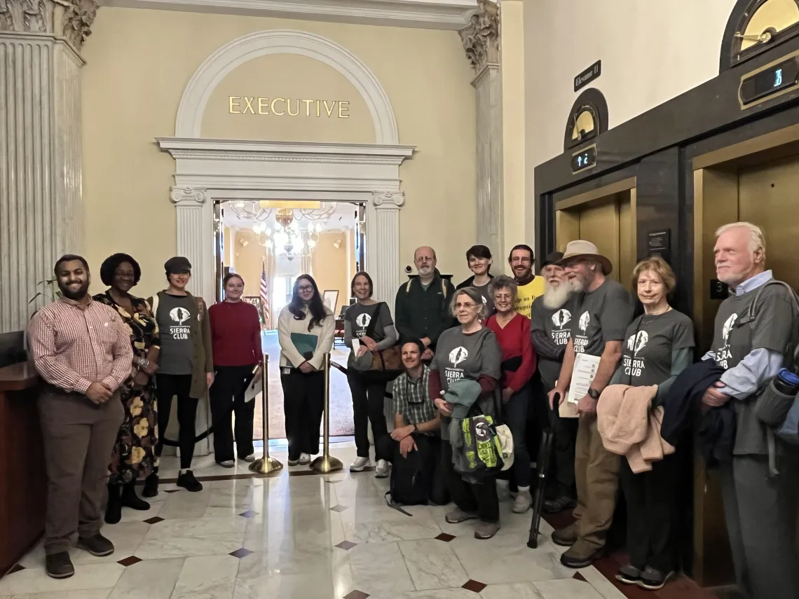 Sierra Club staff and volunteers at the State House