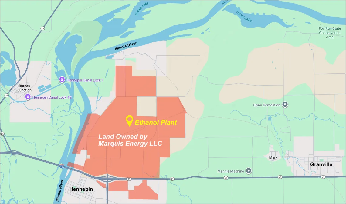 Marquis Energy property map