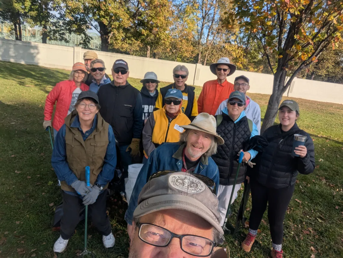River cleanup team