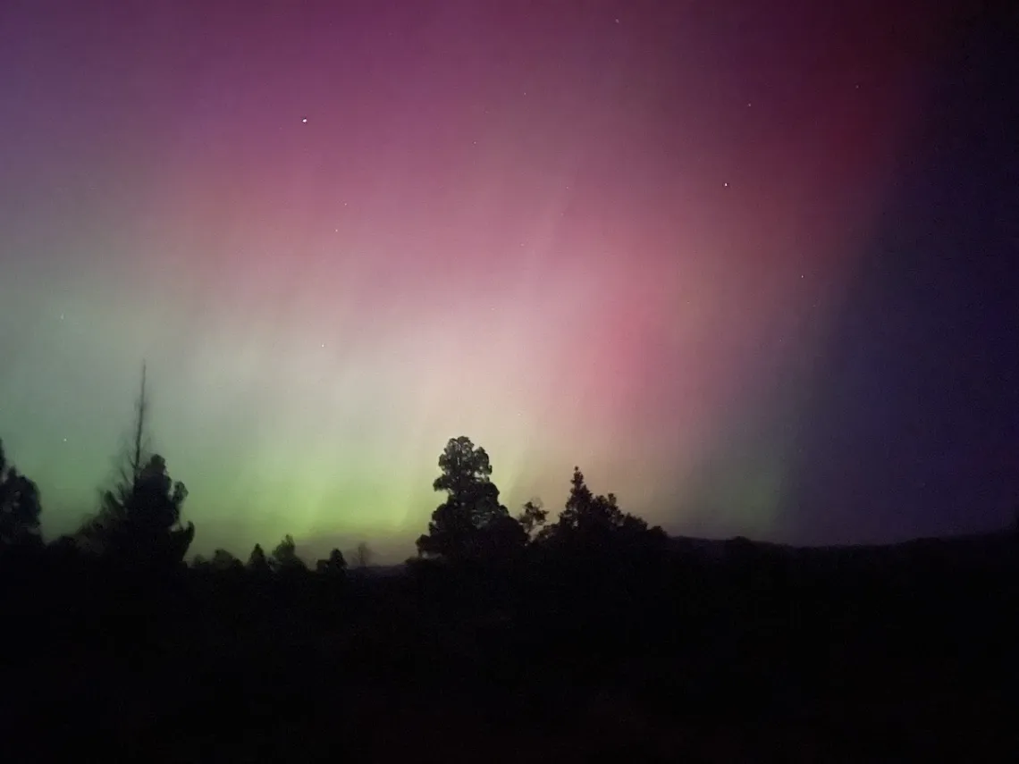 A long exposure photograph of the night's sky