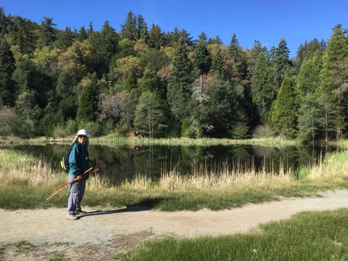 Path on edge of lake