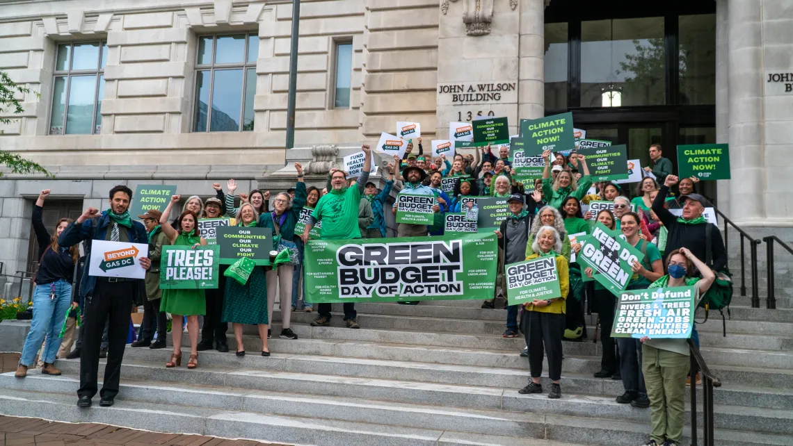 Sierra Club DC volunteers at Green Budget Day of Action