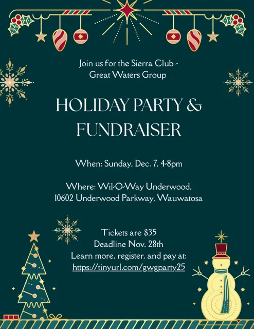 GWG Holiday Party invitation for Dec. 7