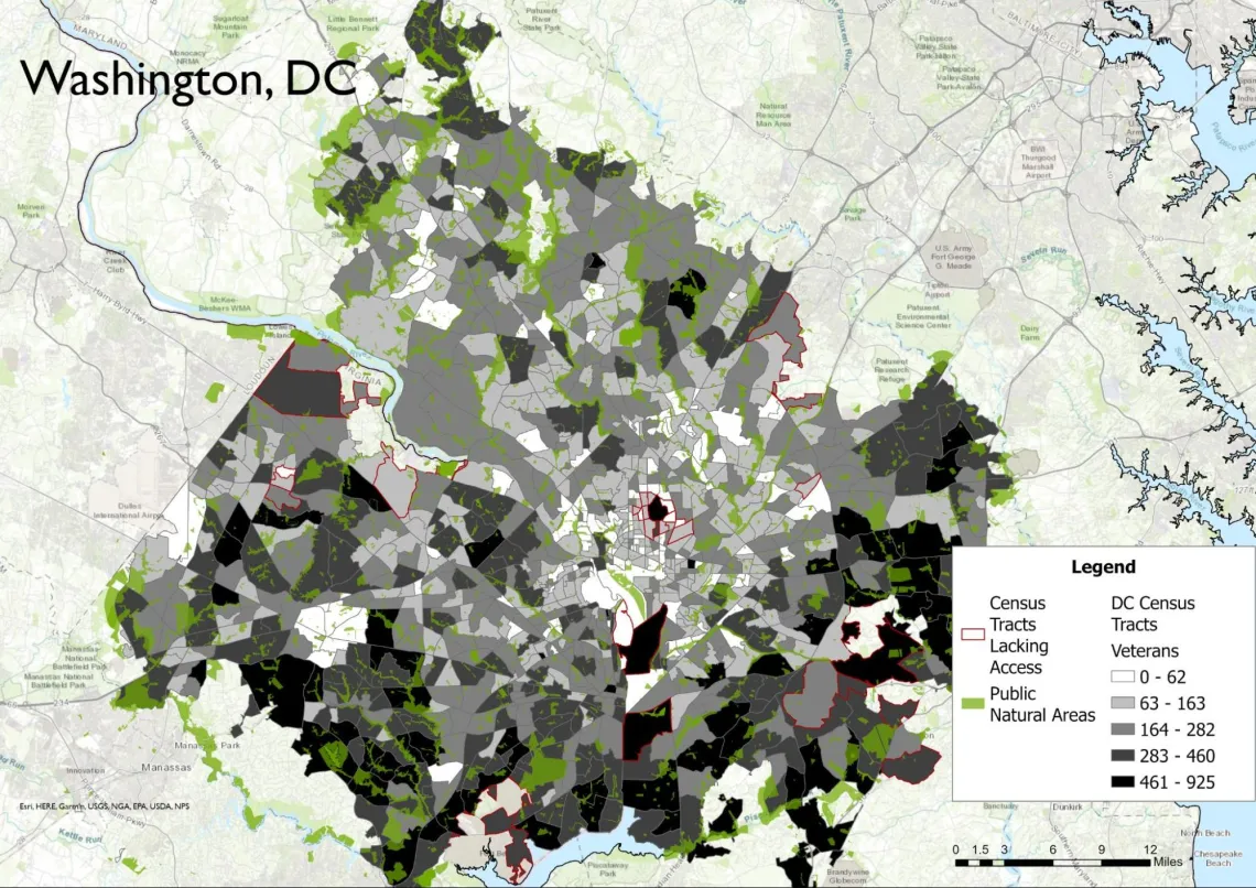 Washington DC outdoor access map