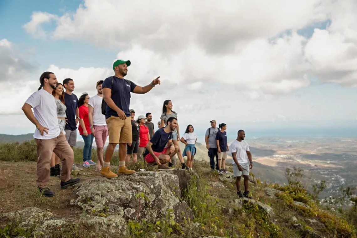 People on a hike in Puerto Rico