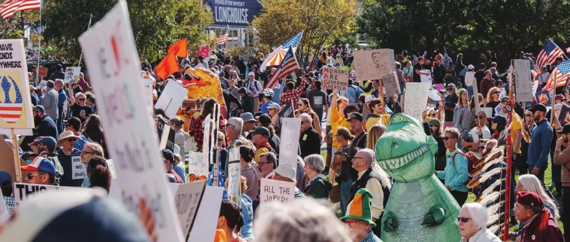 Minneapolis No Kings Protest, photo credit: Devon Young Cupery