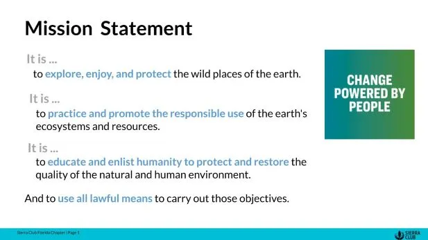 Sierra Club Mission Statement