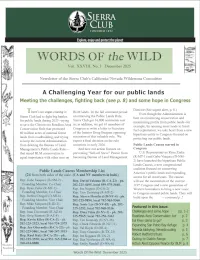 Words of the Wild Newsletter December 2025