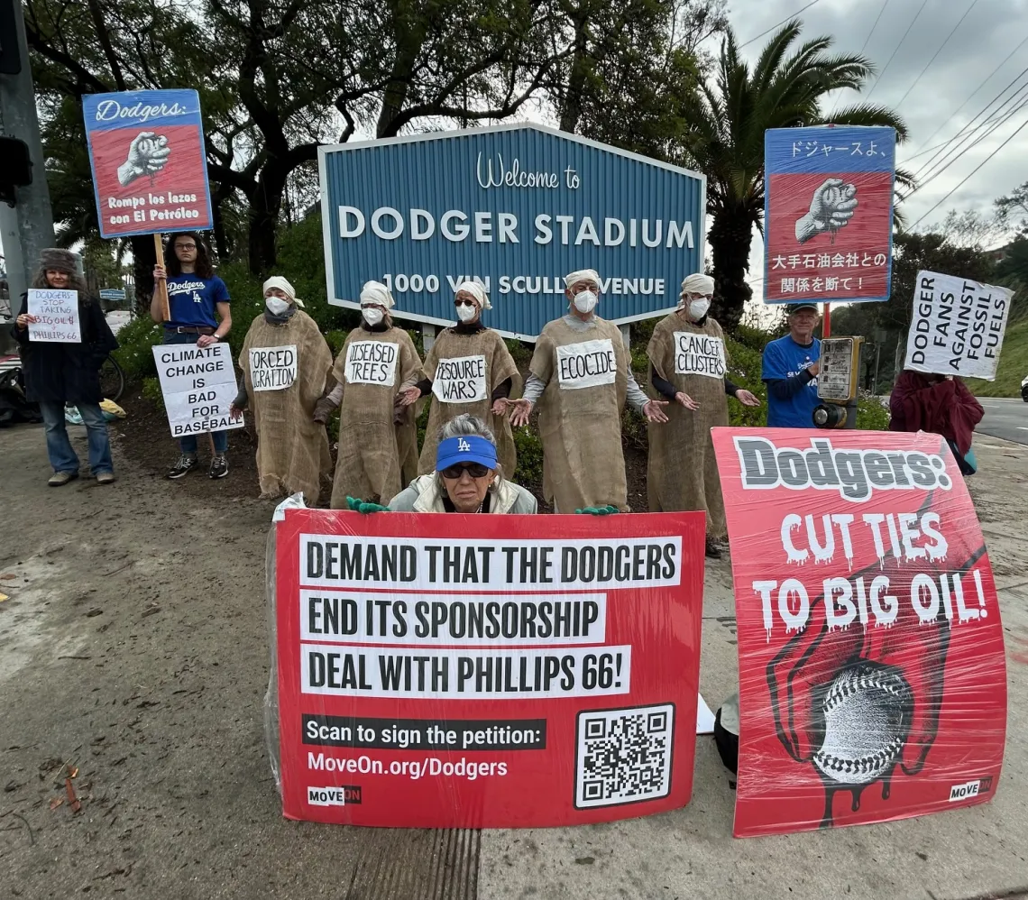 Dodger Stadium Protest