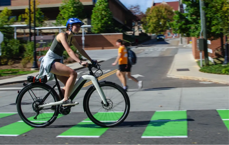 E-Bike Rider on UTK Campus