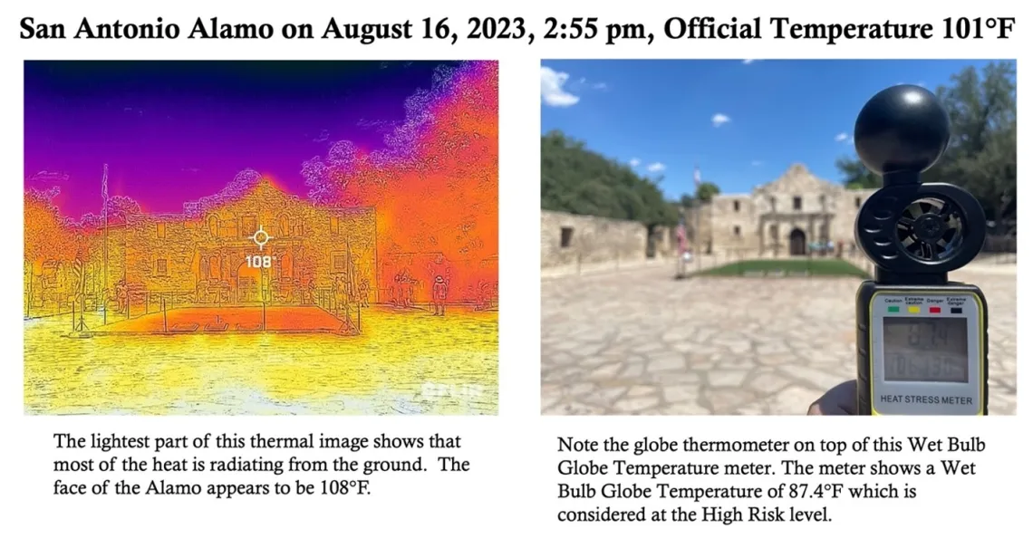 Alamo shot in visible and IR