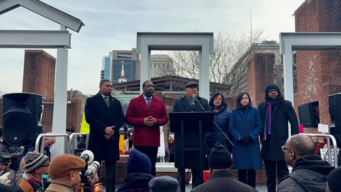 Speakers at rally