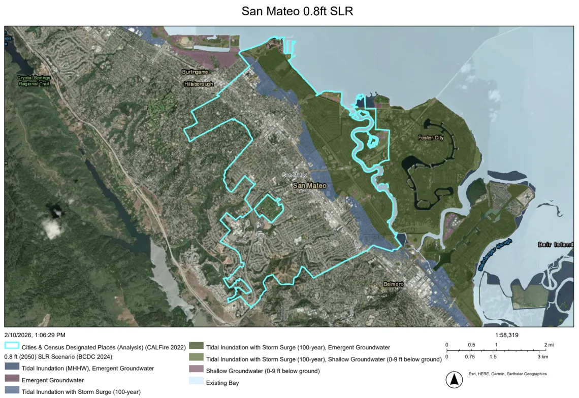 San Mateo 0.8 ft SLR