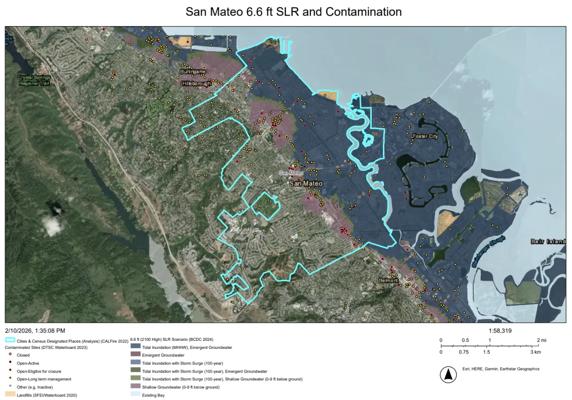 San Mateo 6.6 ft SLR and contamination