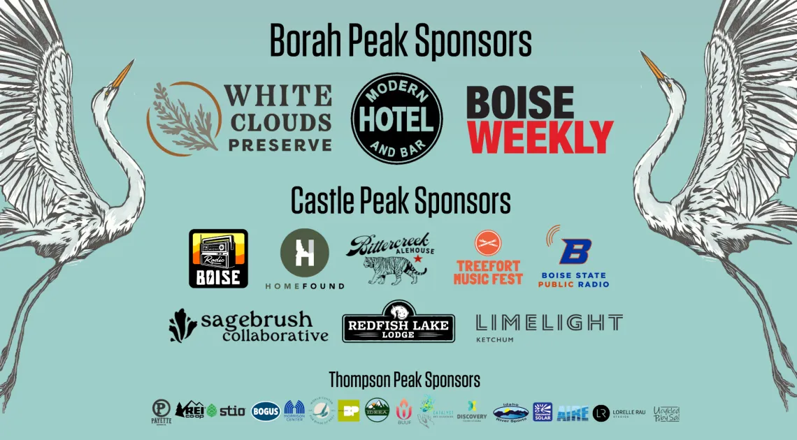 sponsor logos on blue background