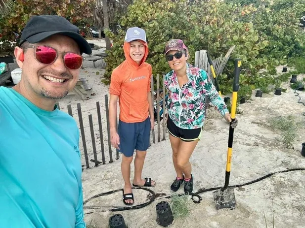 Chmielewski Family At Adopt A Dune Event