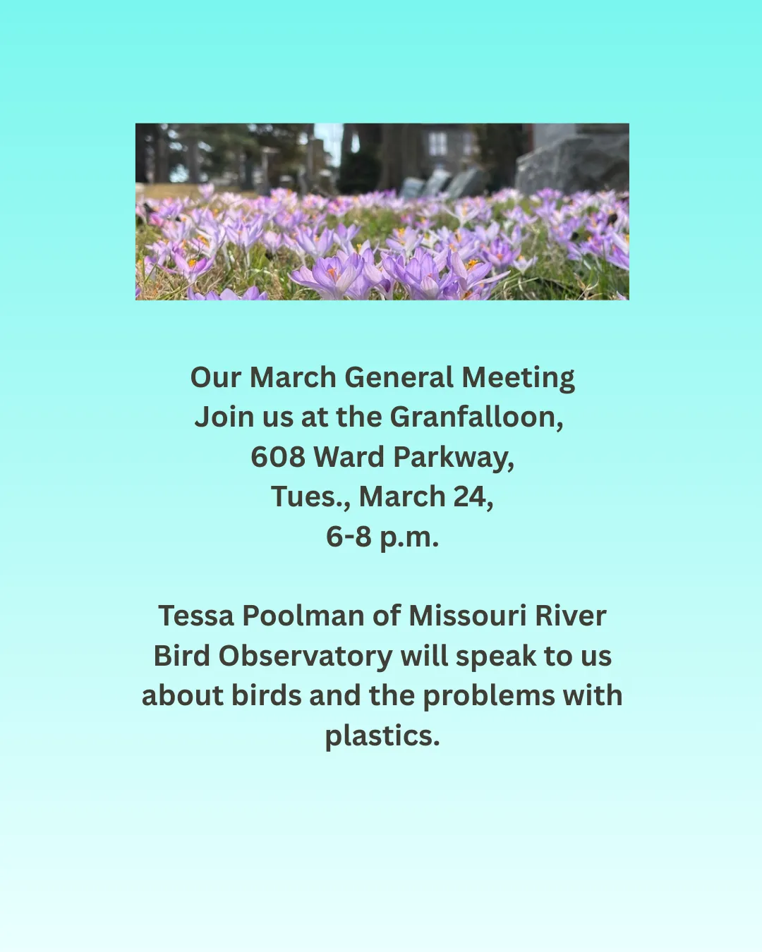 March General Meeting Granfalloon March 24 6-8 pm