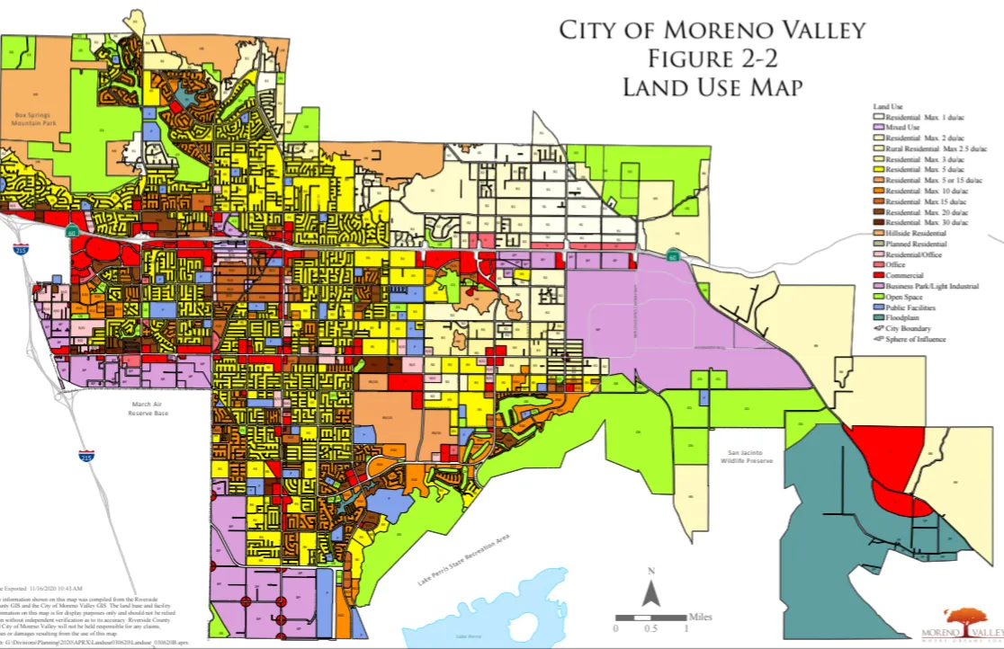 Moreno Valley Land Use Map