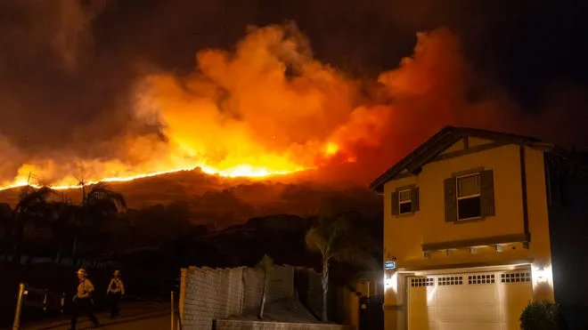Springs Fire Moreno Valley 