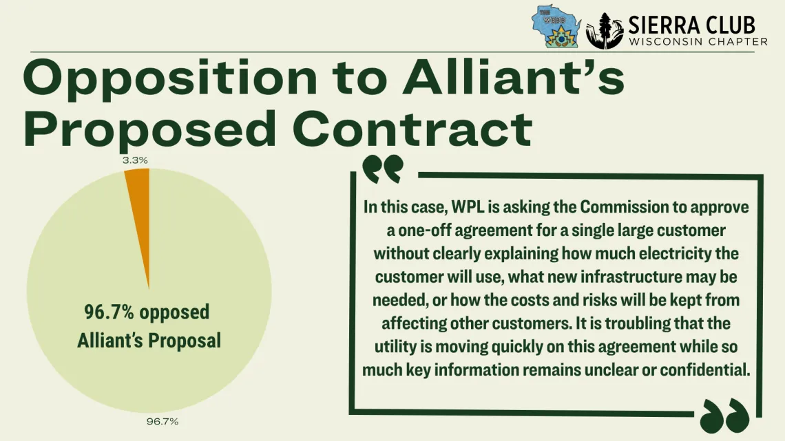 Opposition to Alliant's proposal