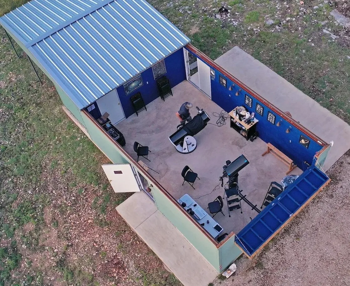 drone picture of the UBarU observatory