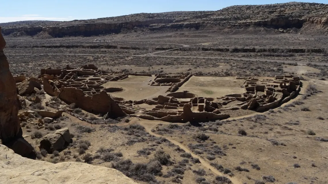 Pueblo Bonito in Chaco Culture park