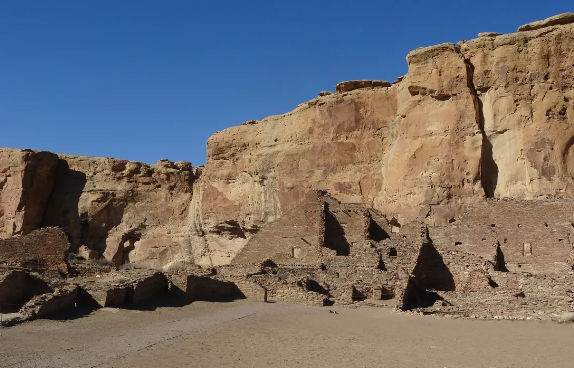 Pueblo Bonito in Chaco Culture park, just a little corner inside