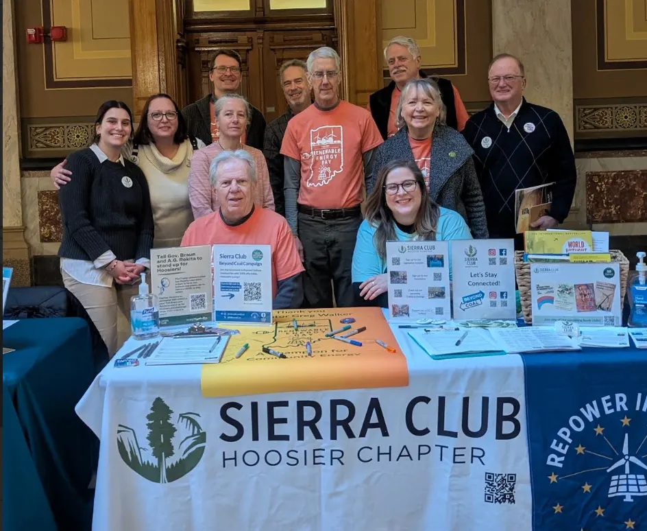 Winding Waters Group, joined by the Hoosier Chapter and the Uplands Network, at Energy Day at the Statehouse.