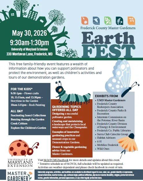 SCCG at Frederick County Master Gardeners EarthFest 2026