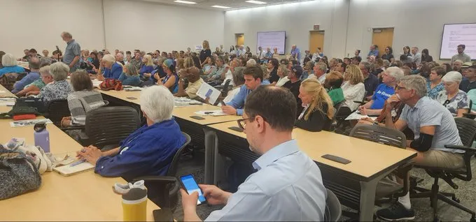 Standing room only at an Environmental Management Commission hearing in Wilmington.
