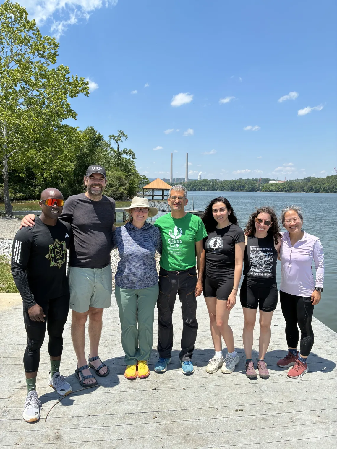 A group of Sierra Club staff and volunteers pose after the Ride the Ridgeline event.