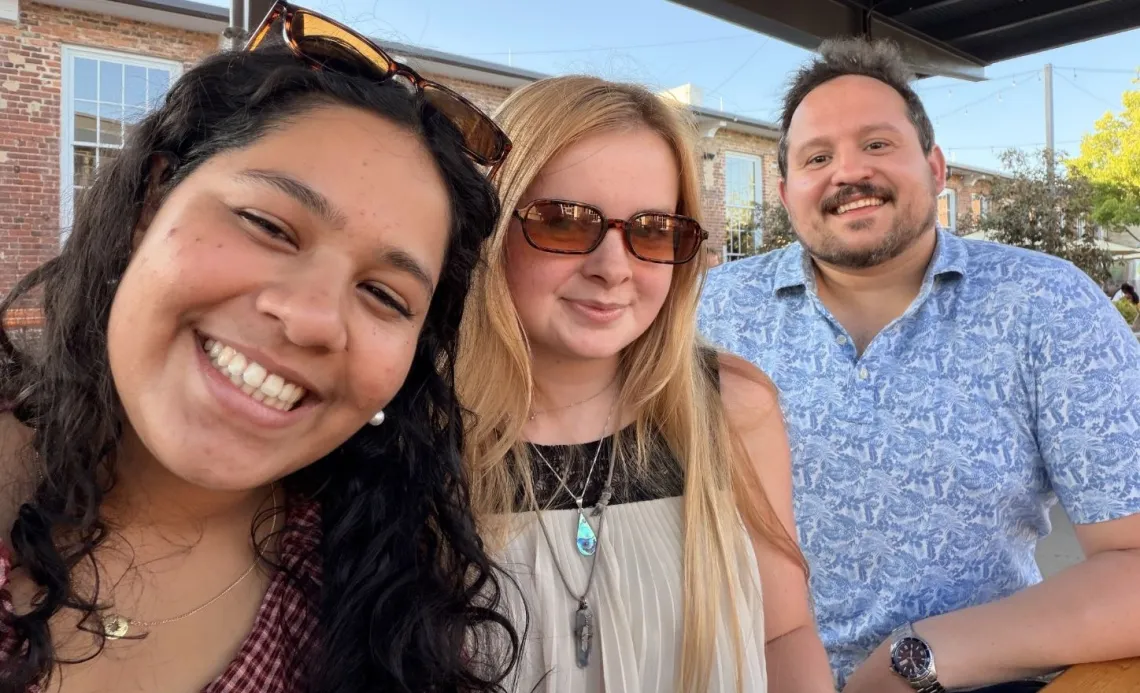 Neha, MaryAnn, and Michal take a selfie