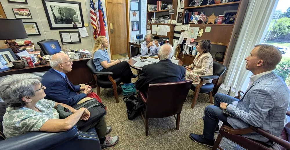 Sierra Club members, staff and allies meet with NC Sen. Bill Rabon in his office