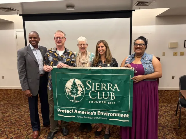 Four delegates with Sierra Club YRG chair
