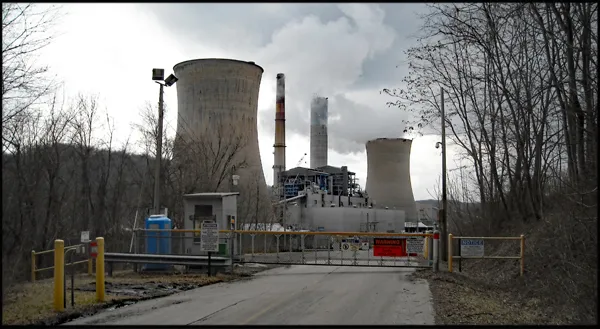 Fort Martin Coal Fired Power Plant near Morgantown, WV