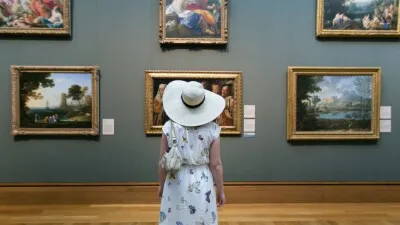 Womanlooking at Pictures