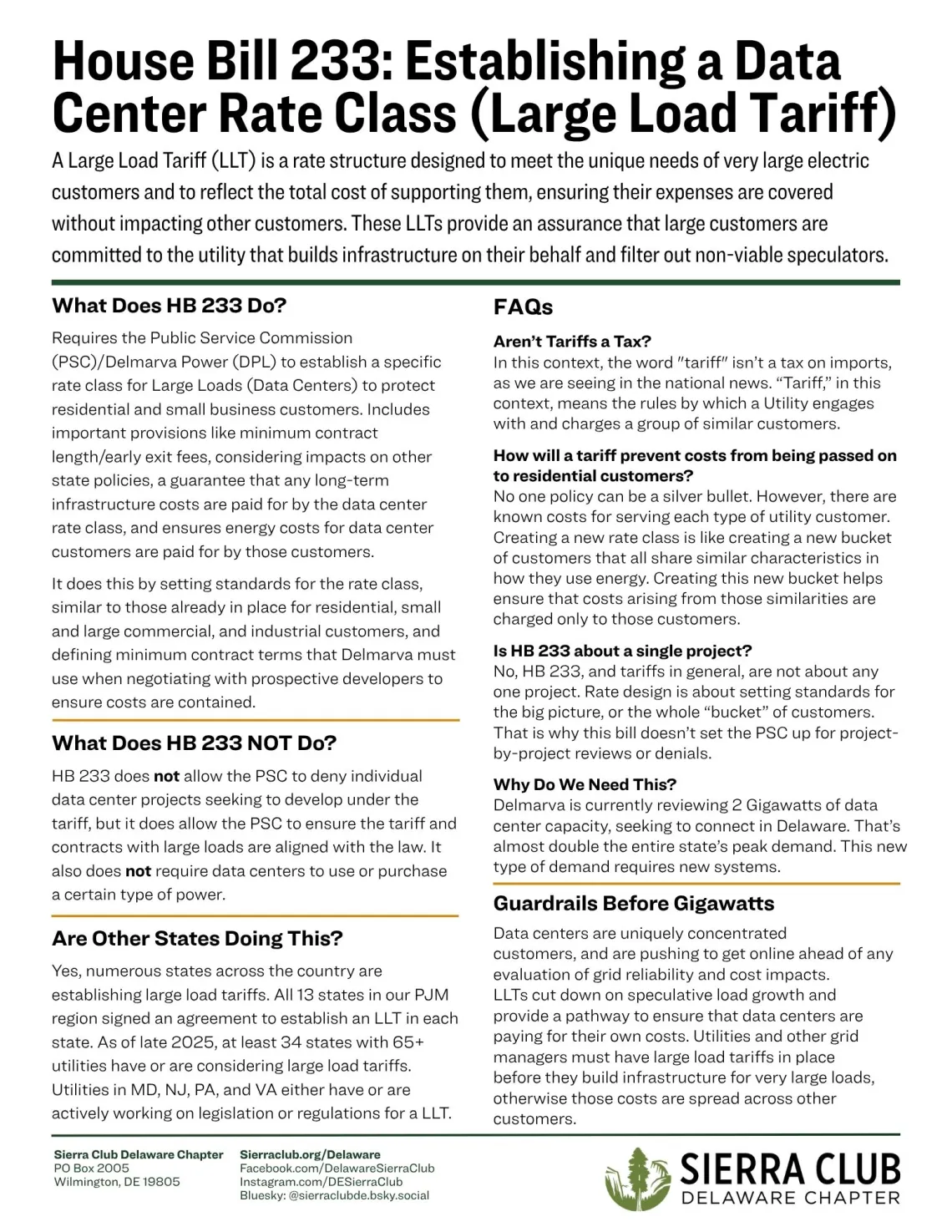 House Bill 233 fact sheet