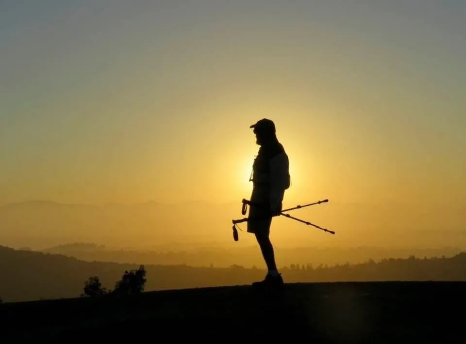 Donald Croley on a hike