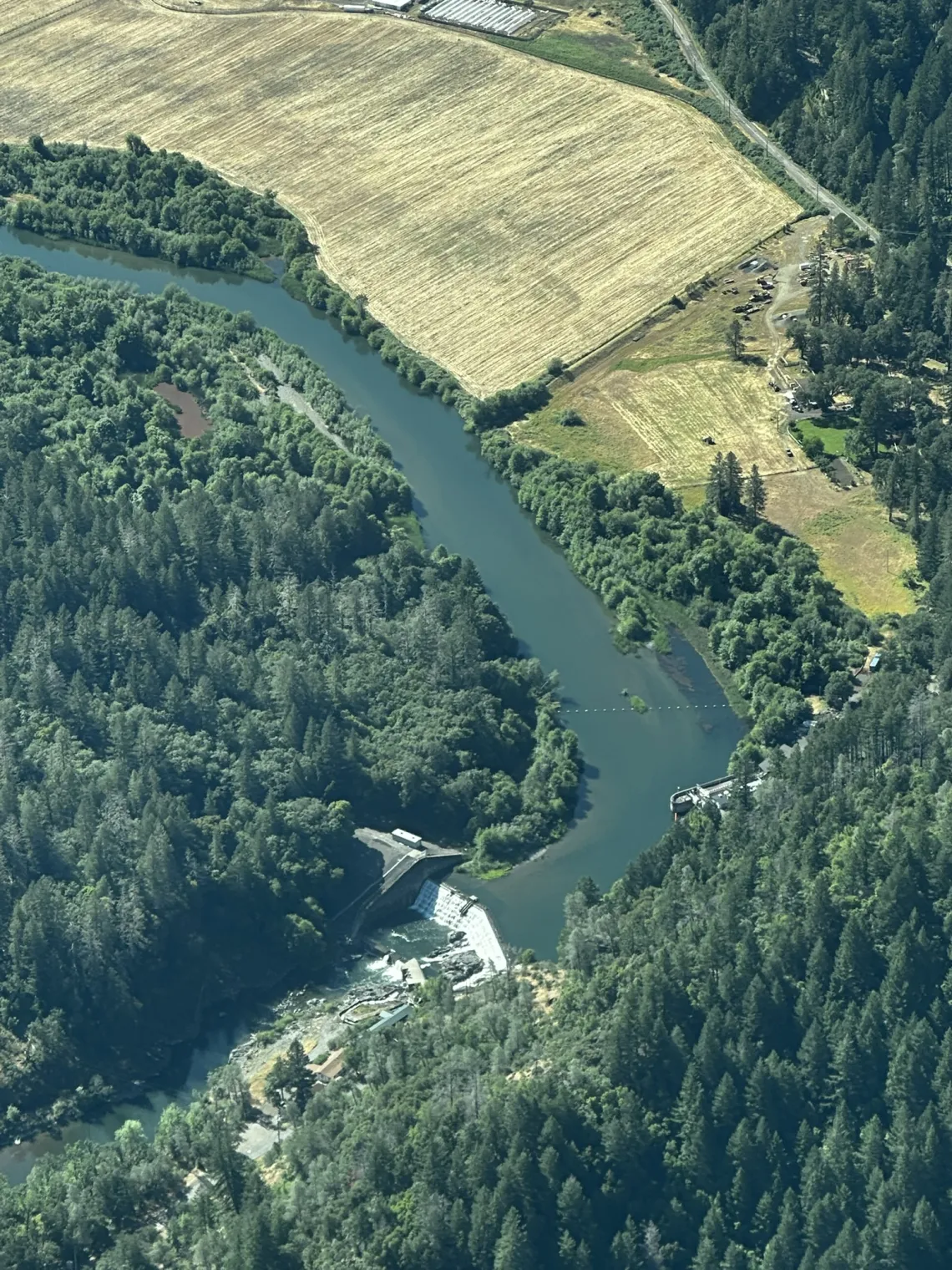 Aerial view of Cape Horn Dam