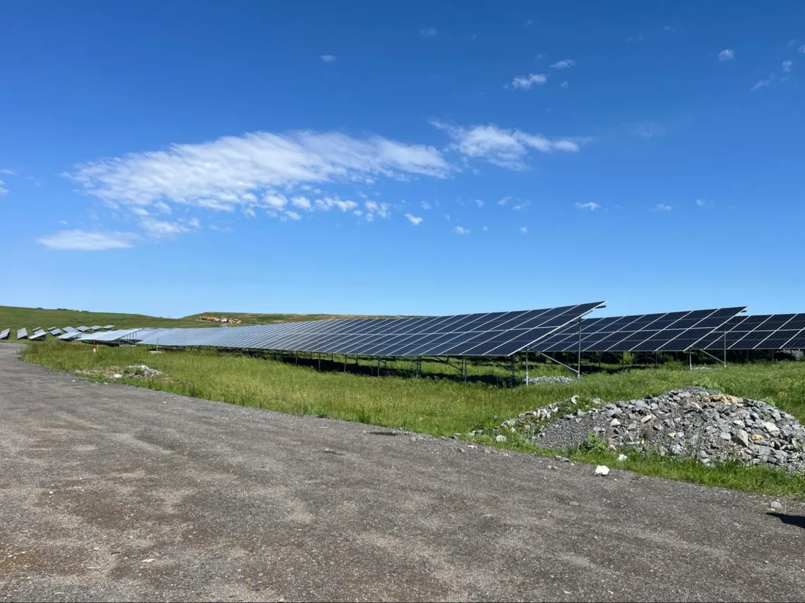 Solar panels in Fairfax County landfill