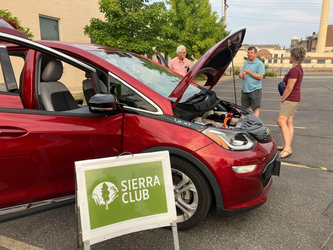 Sierra Club EV Basics workshop outside the North Star Chapter office