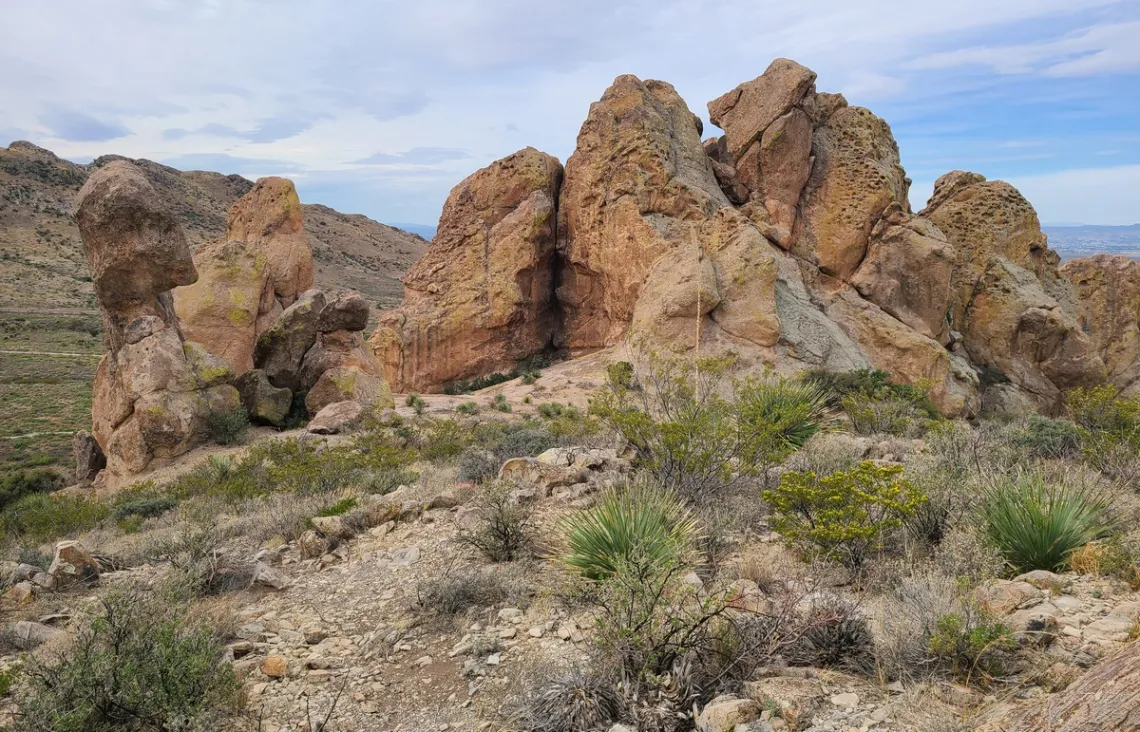 In the Dripping Springs area, looking south from La Cueva loop trail