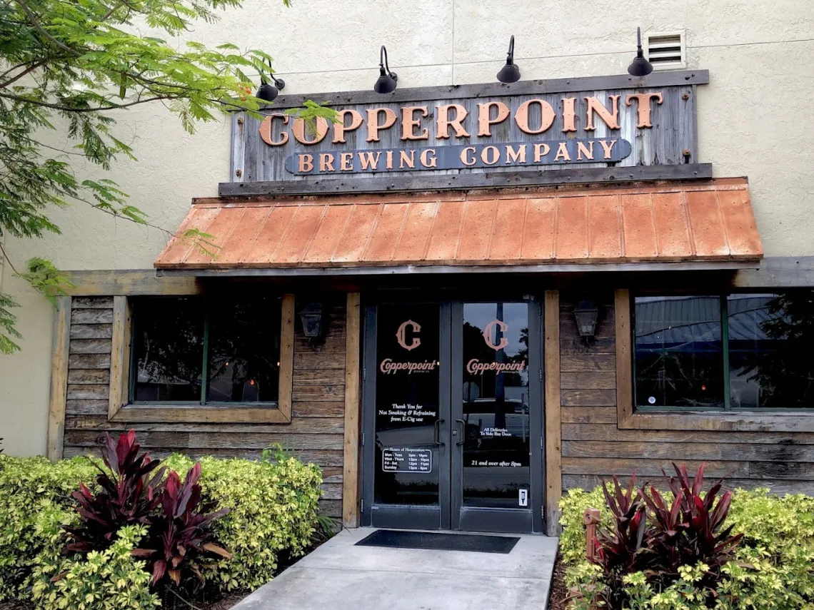 Copperpoint brewing facade in Boynton Beach, Florida