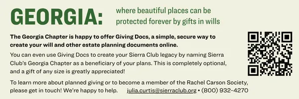 Graphic with information about making legacy gifts to Sierra Club through estate planning