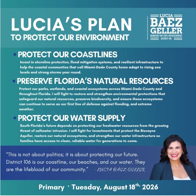 Lucia Baez Geller campaign promises
