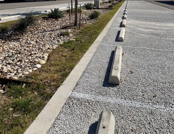 Pervious concrete parking 