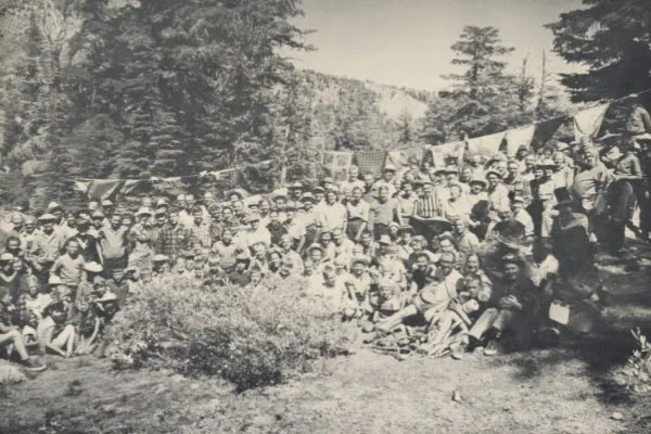 A bandana show on a base camp trip