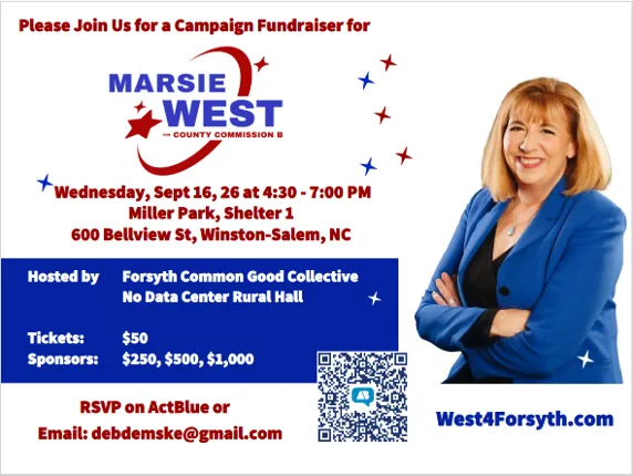 flyer describiing Marcie West fundraiser 9-16-2026